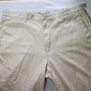 ROUNDTREE & YORKE Cotton Khaki Classic Fit Casuals Pants, 38x34